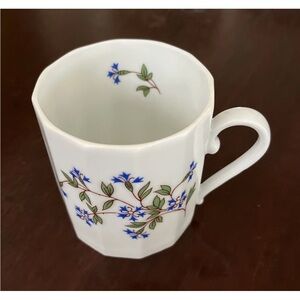 NWOT White Limoges Demitasse Cup Floral  Pattern “Karen” France Bone China